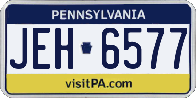 PA license plate JEH6577