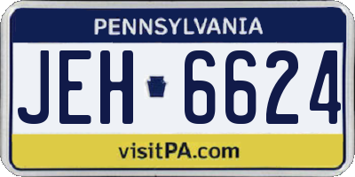 PA license plate JEH6624