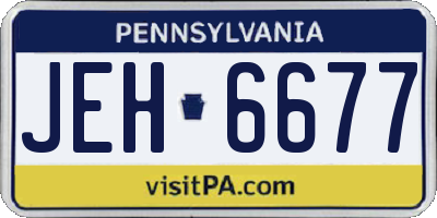 PA license plate JEH6677