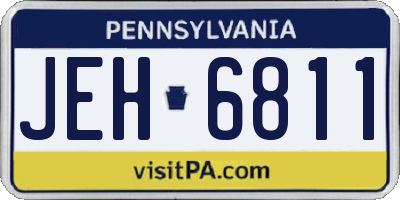 PA license plate JEH6811