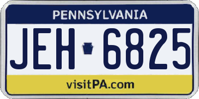 PA license plate JEH6825