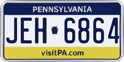 PA license plate JEH6864