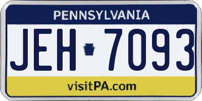 PA license plate JEH7093
