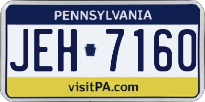 PA license plate JEH7160