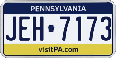 PA license plate JEH7173
