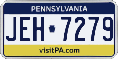 PA license plate JEH7279