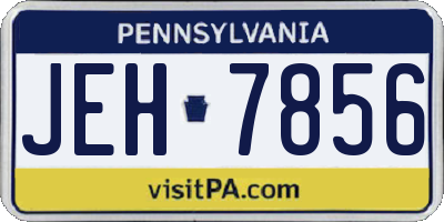 PA license plate JEH7856