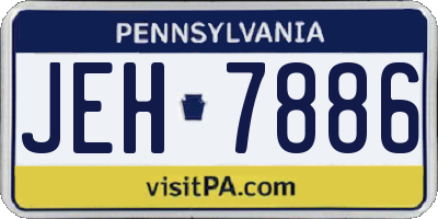 PA license plate JEH7886