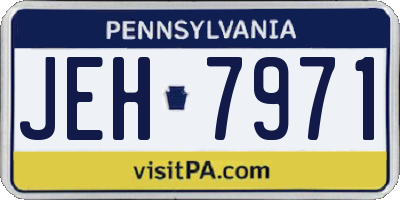 PA license plate JEH7971