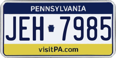 PA license plate JEH7985