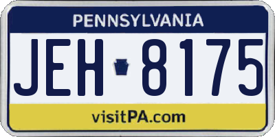 PA license plate JEH8175