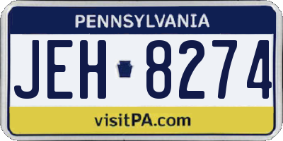 PA license plate JEH8274