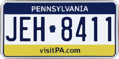 PA license plate JEH8411