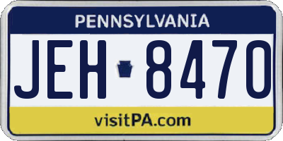 PA license plate JEH8470