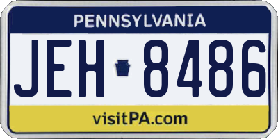PA license plate JEH8486