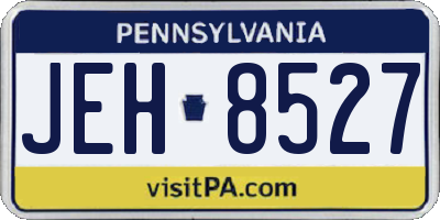 PA license plate JEH8527