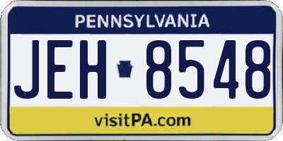 PA license plate JEH8548