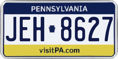 PA license plate JEH8627