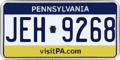 PA license plate JEH9268