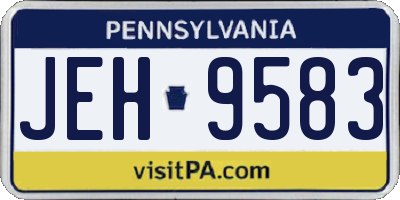 PA license plate JEH9583