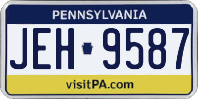 PA license plate JEH9587