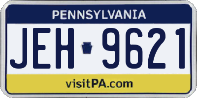 PA license plate JEH9621