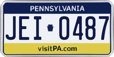 PA license plate JEI0487