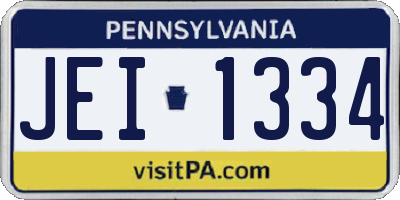 PA license plate JEI1334