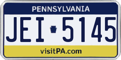 PA license plate JEI5145