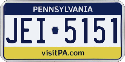 PA license plate JEI5151