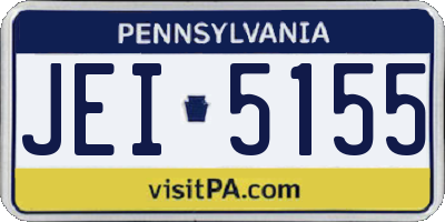 PA license plate JEI5155