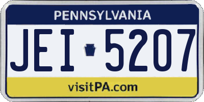 PA license plate JEI5207