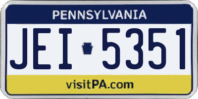 PA license plate JEI5351