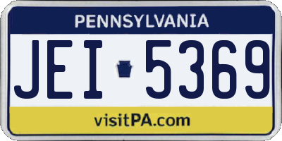 PA license plate JEI5369
