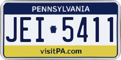 PA license plate JEI5411