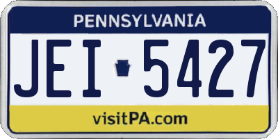 PA license plate JEI5427