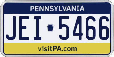 PA license plate JEI5466