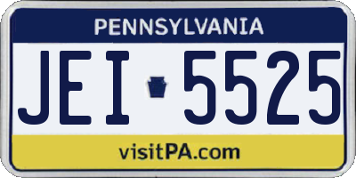 PA license plate JEI5525