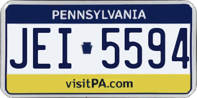 PA license plate JEI5594
