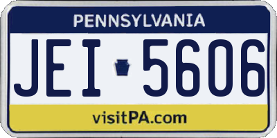 PA license plate JEI5606