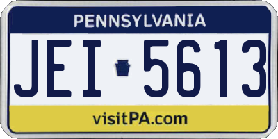 PA license plate JEI5613