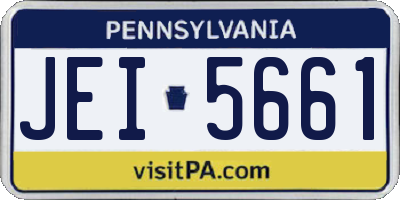 PA license plate JEI5661