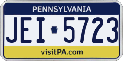 PA license plate JEI5723