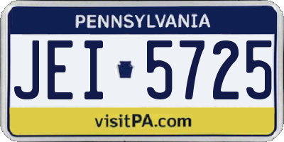 PA license plate JEI5725