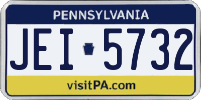PA license plate JEI5732