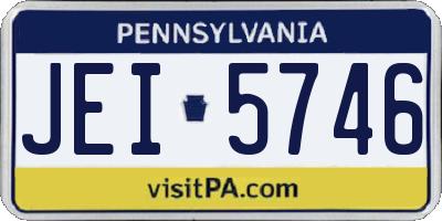 PA license plate JEI5746