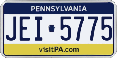 PA license plate JEI5775