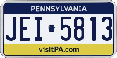 PA license plate JEI5813