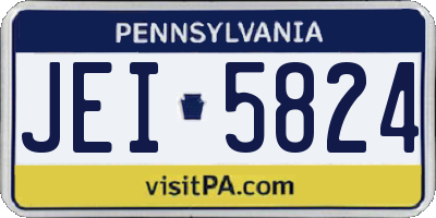 PA license plate JEI5824