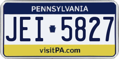 PA license plate JEI5827